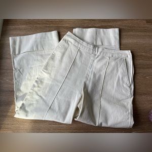 White Wide Leg Dress Pant, Size 4